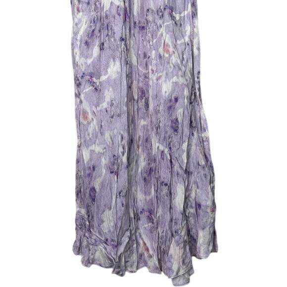 J. Crew Lavender Field Flora Obscura X Cupro Silk Blend Slip Midi Dress 2 Purple - Picture 4 of 15